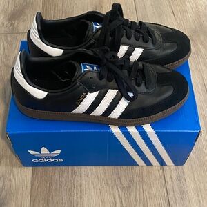 adidas Samba Black White Brown Gum Sole Sneakers